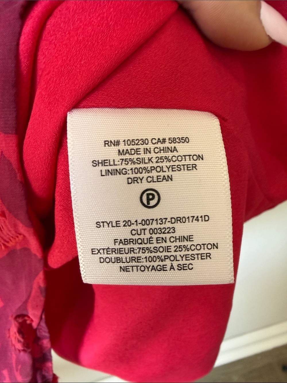 Joie Teresa Pink Floral Silk Cotton Blend Ruffle Mini Dress Size XS - Picture 8 of 9